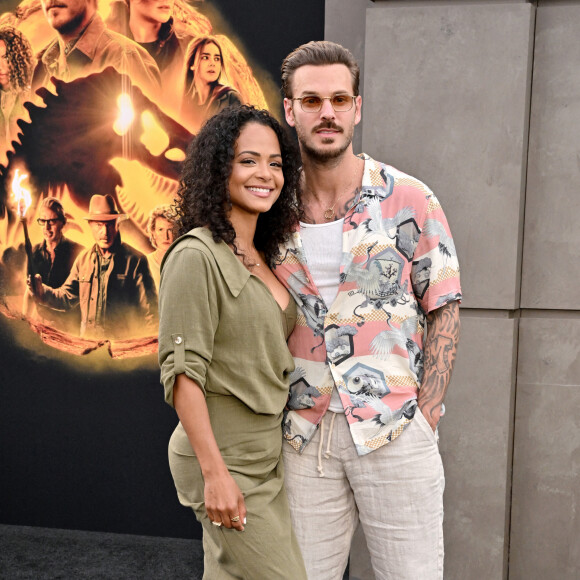 Christina Milian et M Pokora (Matt Pokora) à la première du film "Jurassic World Dominion" à Los Angeles, le 6 juin 2022. 