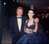 Adeline Blondieau et Johnny Hallyday à Cannes, le 6 mai 1992.