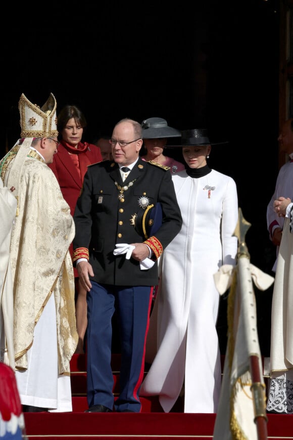 La princesse Charlène de Monaco, Le prince Albert II de Monaco lors de la Fête Nationale de la principauté de Monaco, le 19 novembre 2022. © Claudia Albuquerque/Bestimage