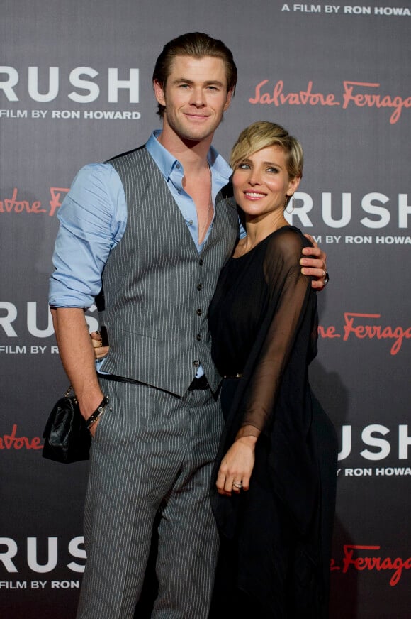 Chris Hemsworth et sa femme Elsa Pataky - Premiere du film "Rush" au "One Marylebone" a Londres. Le 2 septembre 2013 