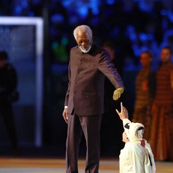 Morgan Freeman lors de la cérémonie d'ouverture de la Coupe du Monde 2022 au Qatar, le 20 novembre 2022. © David Klein/Sportimage/Cal Sport Media/Zuma Press/Bestimage