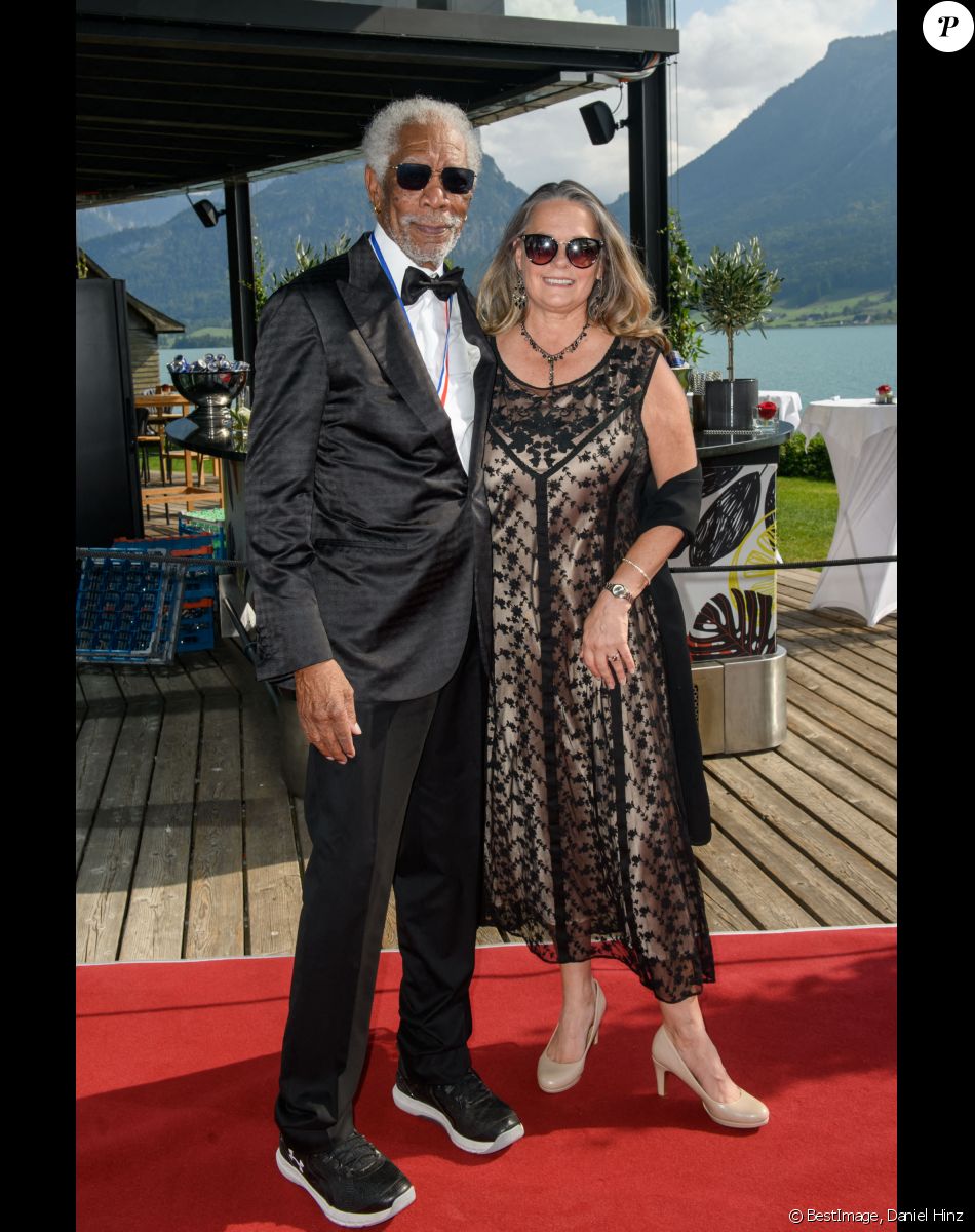 Morgan Freeman et sa compagne Linda Keena - Prix des légendes vivantes de l'aviation à l'hôtel Scalaria Event Resort à Sankt Wolfgang im Salzkammergut, Autriche, le 27 août 2022. © Daniel Hinz/API/Bestimage