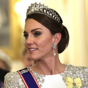 Kate Middleton, princesse de Galles, lors du dîner officiel à Buckingham Palace à Londres en l'honneur du président sud-africain Cyril Raphimosa. Londres, 22 novembre 2022. Photo by Chris Jackson/PA Wire/ABACAPRESS.COM