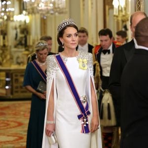 Kate Middleton, princesse de Galles, lors du dîner officiel à Buckingham Palace à Londres en l'honneur du président sud-africain Cyril Raphimosa. Londres, 22 novembre 2022. . Photo by Chris Jackson/PA Wire/ABACAPRESS.COM