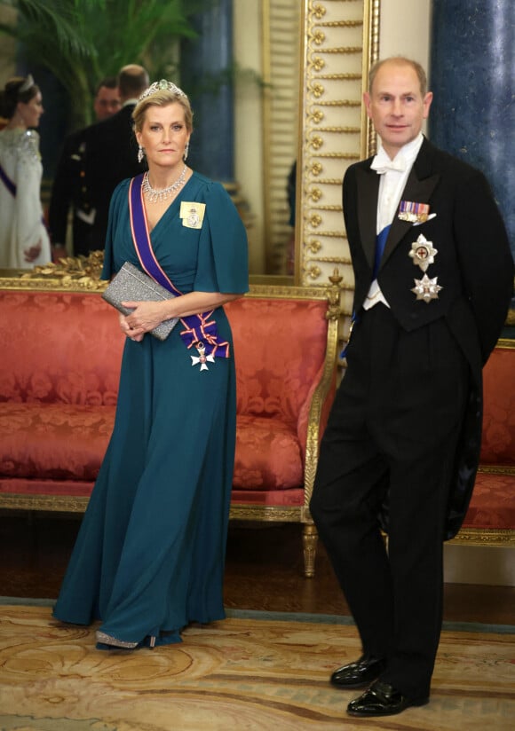 Prince Edward et Sophie de Wessex, lors du dîner officiel à Buckingham Palace à Londres en l'honneur du président sud-africain Cyril Raphimosa. Londres, 22 novembre 2022. Photo by Chris Jackson/PA Wire/ABACAPRESS.COM
