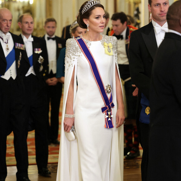 Kate Middleton, princesse de Galles, lors du dîner officiel à Buckingham Palace à Londres en l'honneur du président sud-africain Cyril Raphimosa. Londres, 22 novembre 2022. . Photo by Chris Jackson/PA Wire/ABACAPRESS.COM