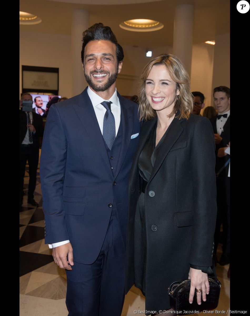 Maxim Nucci et sa compagne Isabelle Ithurburu (enceinte) - Arrivées lors de la 43ème cérémonie des Cesar à la salle Pleyel à Paris, le 2 mars 2018. © Dominique Jacovides - Olivier Borde / Bestimage
