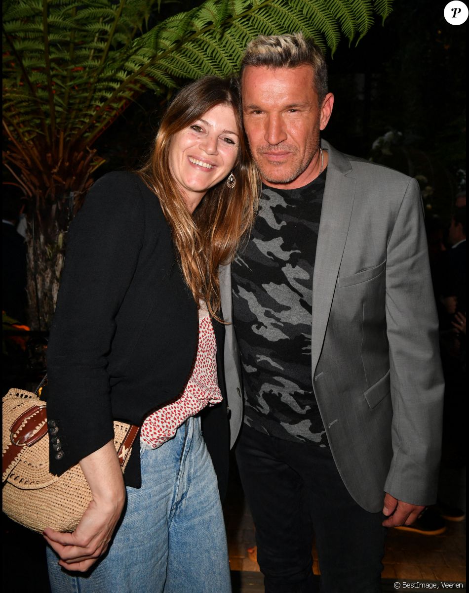 Benjamin Castaldi et femme Vanessa Broussouloux lors de l'anniversaire (trois ans) de l'hôtel Les Jardins du Faubourg à Paris le 9 juin 2022. © Veeren / Bestimage