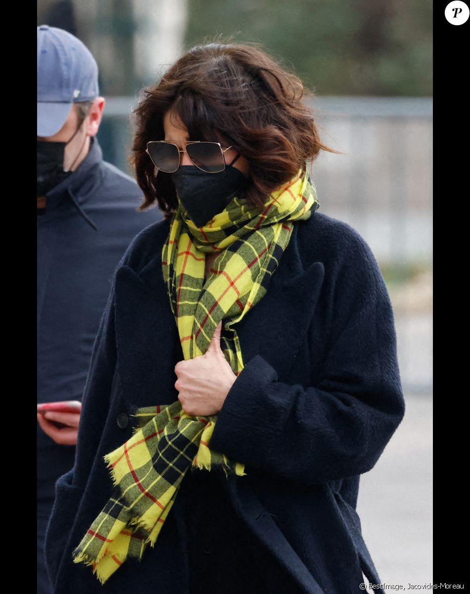 Anne Caillon - Arrivées aux obsèques (bénédiction) de Gaspard Ulliel en l'église Saint-Eustache à Paris. Le 27 janvier 2022 © Jacovides-Moreau / Bestimage