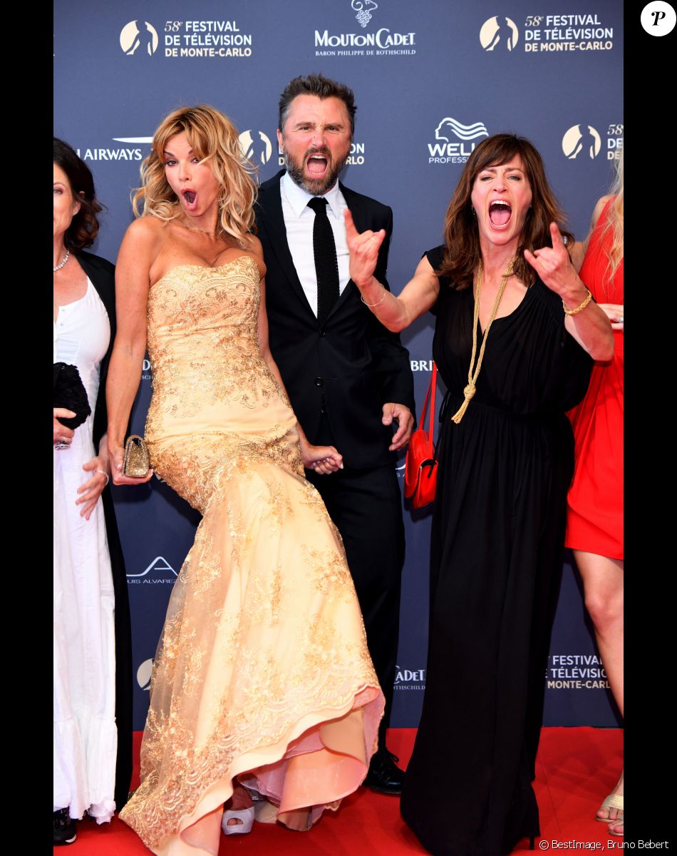 Ingrid Chauvin, Alexandre Brasseur et Anne Caillon lors du photocall de la soirée d'ouverture du 58ème festival de Télévision de Monté-Carlo au Grimaldi Forum à Monaco le 15 juin 2018. © Bruno Bebert / Bestimage