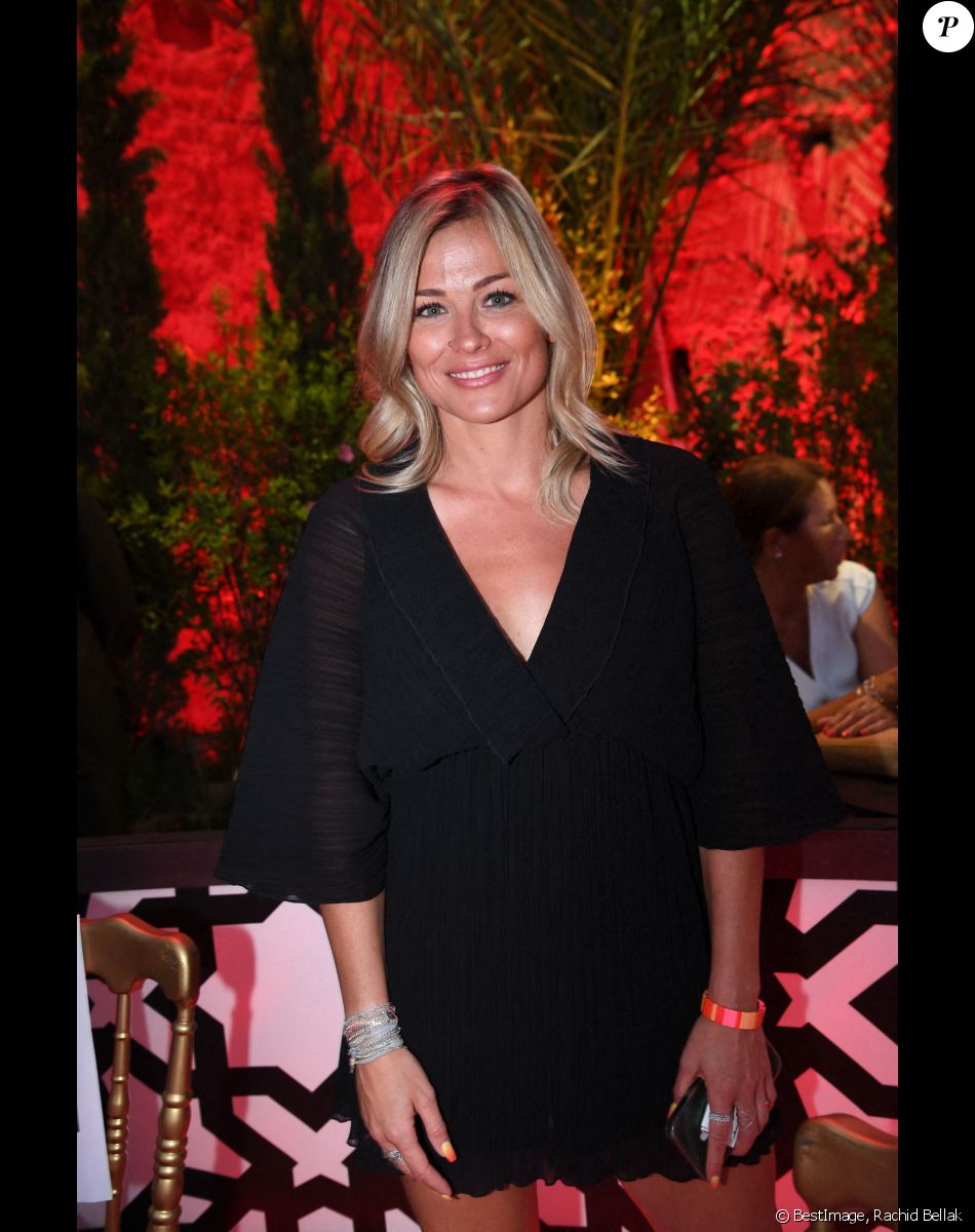 Exclusif - Laure Boulleau lors de la soirée du grand gala du "Marrakech du Rire 2022" pour la 10ème édition au palais El Badiî à Marrakech, Maroc, le 18 juin 2022. © Rachid Bellak/Bestimage