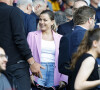 Laure Boulleau dans les tribunes lors du match de Ligue 1 "PSG - Metz (5-0)" au Parc des Princes, le 21 mai 2022.