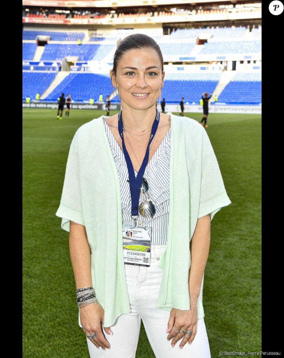 Exclusif - Laure Boulleau lors du match de football caritatif (Le match des héros Unicef) entre l'OL Légendes et la team Unicef au Groupama Stadium à Lyon en faveur des enfants d'Ukraine et pour célébrer les 20 ans du premier titre de Champion de France de l Olympique Lyonnais le 10 mai 2022. © Pierre Perusseau / Bestimage