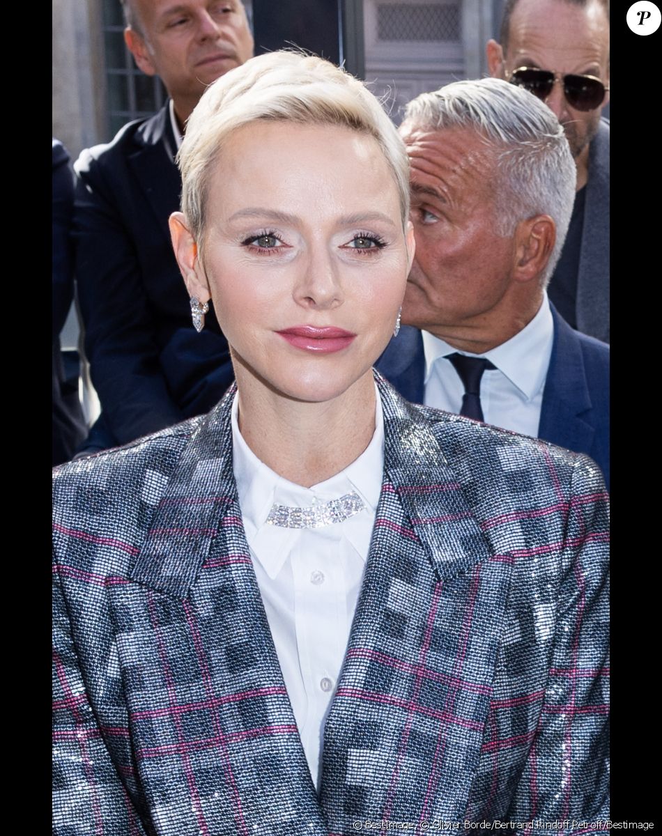 La princesse Charlène de Monaco - Front Row au défilé Louis Vuitton Collection Femme Prêt-à-porter Printemps/Eté 2023 lors de la Fashion Week de Paris (PFW), France, le 4 octobre 2022. © Olivier Borde/Bertrand Rindoff Petroff/Bestimage
