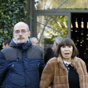 Gilles Muzas et Danièle Evenou - Sorties de l'hommage à Pascal Josèphe au Studio Gabriel à Paris. Le 25 novembre 2022