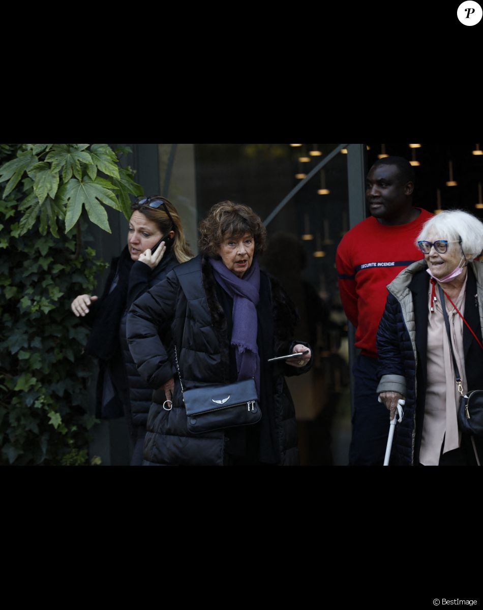 Michèle Cotta - Sorties de l'hommage à Pascal Josèphe au Studio Gabriel à Paris. Le 25 novembre 2022