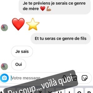 Story de Mélissa Theuriau : elle a capturé un échange avec son fils Léon, passionné de foot, alors que le Maroc a remporté la victoire contre la Belgique durant la Coupe du monde au Qatar