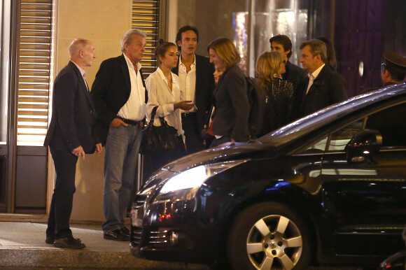 Exclusif - Le clan Delon réuni à l'occasion des 50 ans de Anthony Delon au Mandarin Hotel. Paris le 2 octobre 2014
