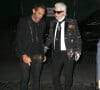 Sébastien Jondeau et Karl Lagerfeld - Les célébrités arrivent à la soirée Chanel à New York, le 23 octobre 2017 