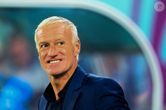 Didier Deschamps, sélectionneur et entraineur de l'équipe de France lors du match du groupe D opposant la France au Danemark lors de coupe de Monde au stade 974 à Doha au Qatar, le 26 novembre 2022. La France a gagné 2-1. © Philippe Perusseau/Bestimage