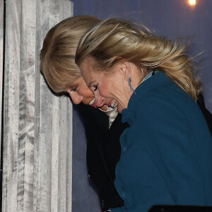Brigitte Macron et Jill Biden - Le président Emmanuel Macron, sa femme Brigitte et le couple présidentiel américain ont dîné dans en tête à tête dans un restaurant italien, le "Fiola Mare" à Washington