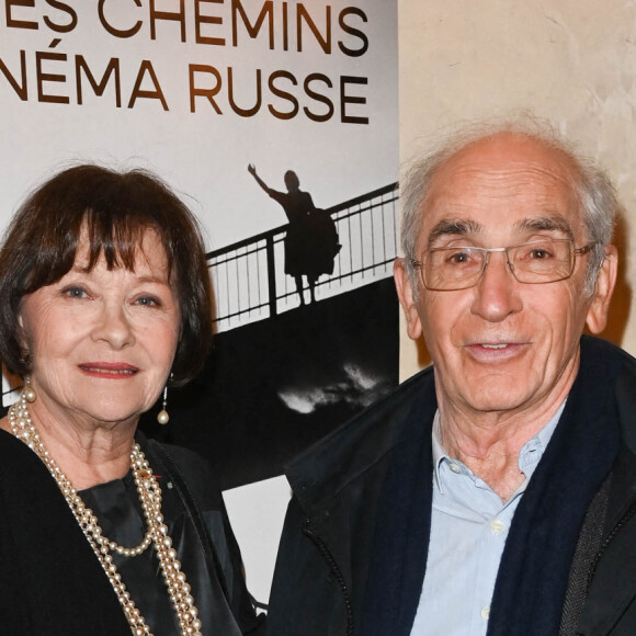 Exclusif - Macha Méril et François de Closets - People à la projection du film "Maman je suis à la maison" lors de la soirée exceptionnelle de soutien, aux cinéastes russes et ukrainiens, du festival de cinéma " Quand les Russes... " (Festival du Film Russe de Paris) au Max Linder Panorama à Paris. Le 23 mars 2022 © Coadic Guirec / Bestimage 