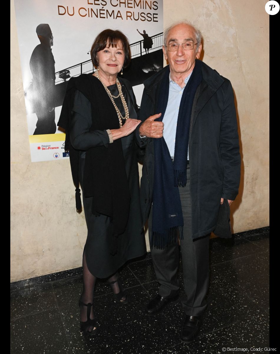 Exclusif - Macha Méril et François de Closets - People à la projection du film "Maman je suis à la maison" lors de la soirée exceptionnelle de soutien, aux cinéastes russes et ukrainiens, du festival de cinéma " Quand les Russes... " (Festival du Film Russe de Paris) au Max Linder Panorama à Paris. Le 23 mars 2022 © Coadic Guirec / Bestimage