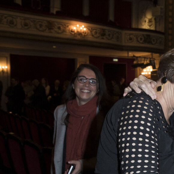 Exclusif - Prix spécial - Macha Méril et son mari Michel Legrand - People au spectacle "Peau d'âne" lors de la réouverture du théâtre Marigny à Paris le 22 novembre 2018. © Olivier Borde - Cyril Moreau / Bestimage 