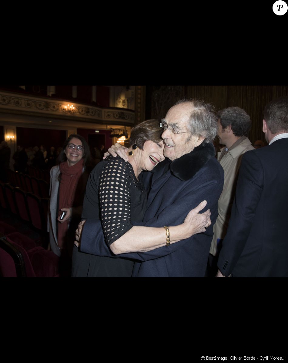 Exclusif - Prix spécial - Macha Méril et son mari Michel Legrand - People au spectacle "Peau d'âne" lors de la réouverture du théâtre Marigny à Paris le 22 novembre 2018. © Olivier Borde - Cyril Moreau / Bestimage