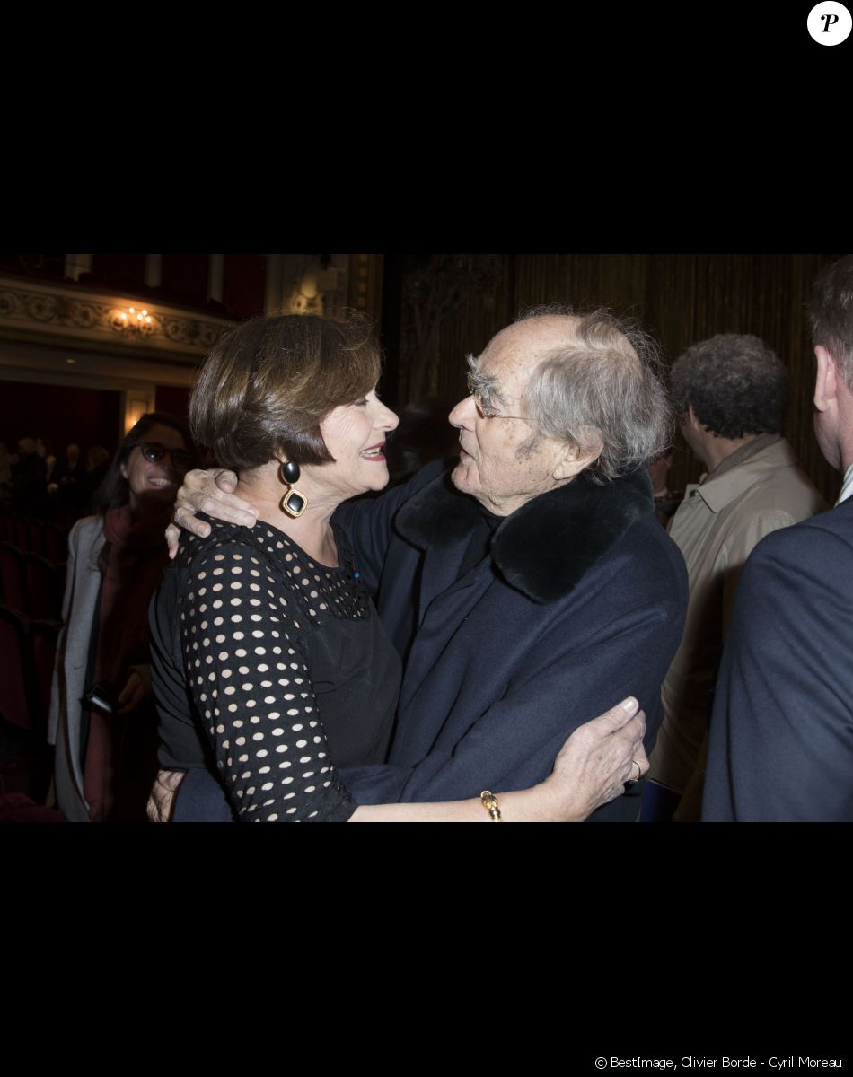 Exclusif - Prix spécial - Macha Méril et son mari Michel Legrand - People au spectacle "Peau d'âne" lors de la réouverture du théâtre Marigny à Paris le 22 novembre 2018. © c / Bestimage