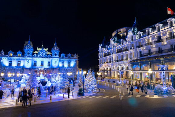 Illustration - Inauguration des illuminations de Noël du casino de Monte-Carlo à Monaco. Le 2 décembre 2022 
