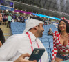 Ivana Knoll lors du match "Japon - Croatie" lors de la Coupe du Monde 2022 au Qatar (FIFA World Cup Qatar 2022), le 5 décembre 2022. La fan croate Ivana Knoll, critiquée pour sa manière de s'habiller non conforme aux règles du Qatar, a affirmé qu'elle ne craignait pas d'être arrêtée pour ses tenues audacieuses lors de la Coupe du monde.