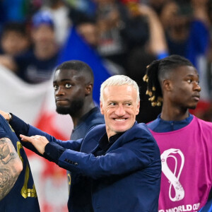 Didier Deschamps (entraineur et sélectionneur de l'équipe de France) - Match de football de la Coupe du Monde FIFA Qatar 2022 : la France bat la Pologne 3 à 1 en 8ème de finale au Al Thumama Stadium à Doha le 4 décembre 2022. © Philippe Perusseau / Bestimage