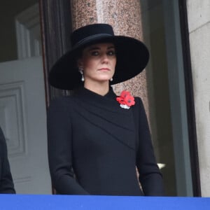 Camilla Parker Bowles, reine consort d'Angleterre et Catherine (Kate) Middleton, princesse de Galles lors du "Remembrance Sunday Service" à Londres, Royaume Uni, le 13 novembre 2022. 