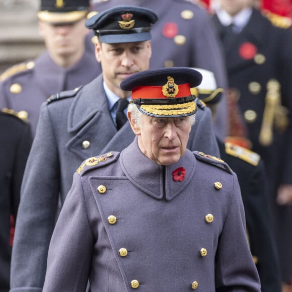 Le roi Charles III d'Angleterre lors du "Remembrance Sunday Service" à Londres, Royaume Uni, le 13 novembre 2022. 