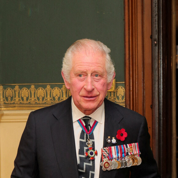 Le roi Charles III d'Angleterre, - Les membres de la famille royale d'Angleterre lors du festival annuel du souvenir de la Royal British Legion au Royal Albert Hall de Londres, Royaume Uni, le 12 novembre 2022. 