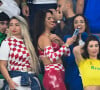 Ivana Knöll, la supportrice croate au match de football de quart de finale opposant le Brésil à la Croatie lors de coupe de Monde au stade Education City à Al Rayyan au Qatar © Philippe Perusseau/Bestimage 