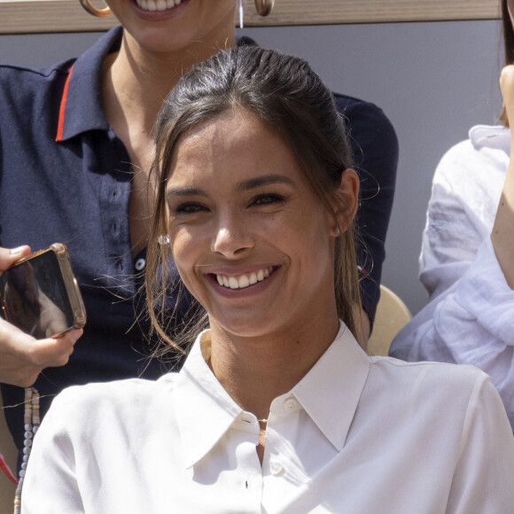 Marine Lorphelin (Miss France 2013) - Célébrités dans les tribunes des internationaux de France de Roland Garros à Paris le 31 mai 2022. © Cyril Moreau - Dominique Jacovides/Bestimage