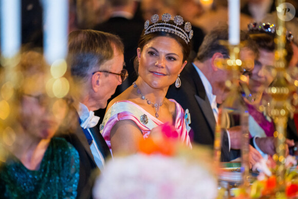 La princesse Victoria de Suède - Cérémonie de remise des Prix Nobel au Concert Hall à Stockholm suivie du banquet le 10 décembre 2022 