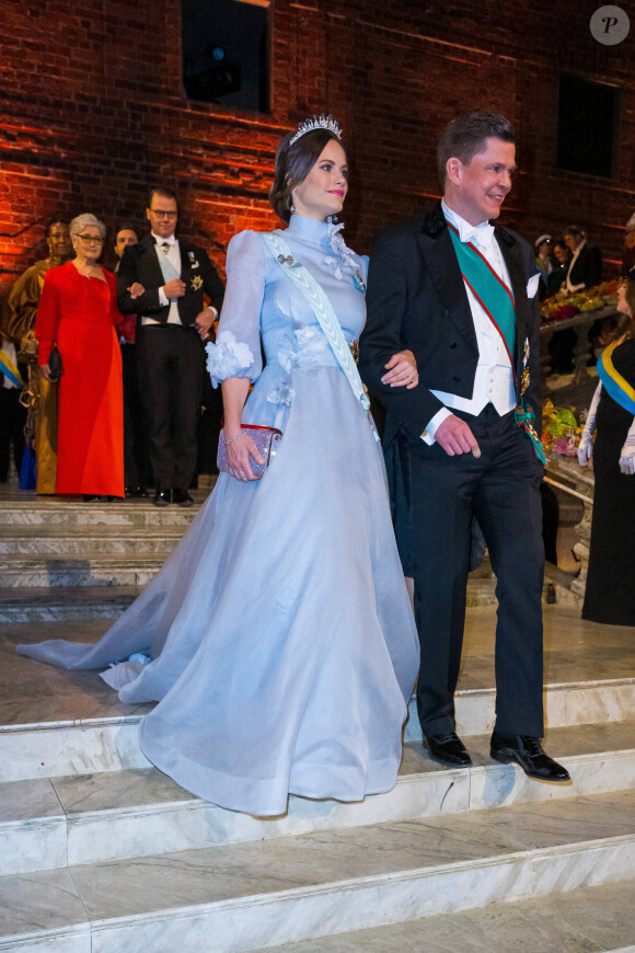 La princesse Sofia de Suède et Andreas Norlen - Cérémonie de remise des Prix Nobel au Concert Hall à Stockholm suivie du banquet le 10 décembre 2022 