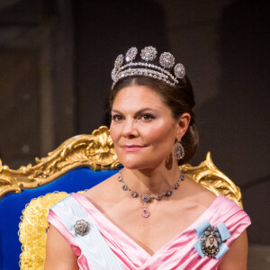 La princesse Victoria de Suède - Cérémonie de remise des Prix Nobel au Concert Hall à Stockholm suivie du banquet le 10 décembre 2022 