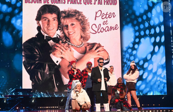 Exclusif - Laurent Barat - Anne Roumanoff fête ses 35 ans de carrière avec le spectacle "Anne Roumanoff & Co s'amusent" à l'Olympia de Paris le 4 décembre 2022. © Coadic Guirec/Bestimage