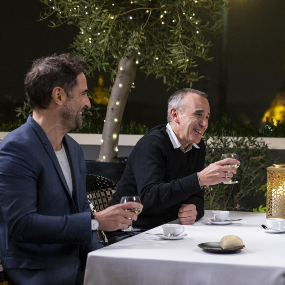 Exclusif - Florent Peyre, Elie Semoun, Olivier de Benoist - Jour 1 - Plateau - Enregistrement de l'émission "Le grand restaurant,  la guerre de l'étoile ", diffusée le 15 décembre sur M6 © Cyril Moreau / Bestimage