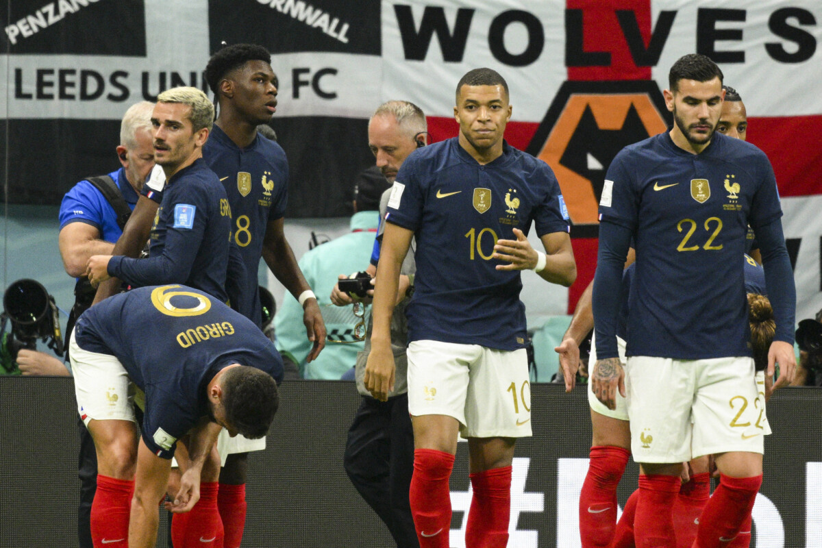 Photo : Match de football de quart de finale opposant la France à l
