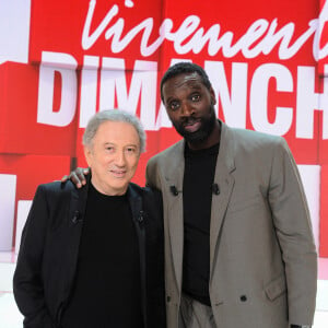 Exclusif - Michel Drucker et Omar Sy - Enregistrement de l'émission "Vivement dimanche" au studio Gabriel, présentée par M.Drucker, diffusée sur France 3 le 18 décembre 2022. © Guillaume Gaffiot / Bestimage