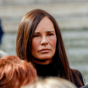 Nathalie Marquay - Obsèques de Jean-Pierre Pernaut en la Basilique Sainte-Clotilde à Paris le 9 mars 2022. © Cyril Moreau / Bestimage