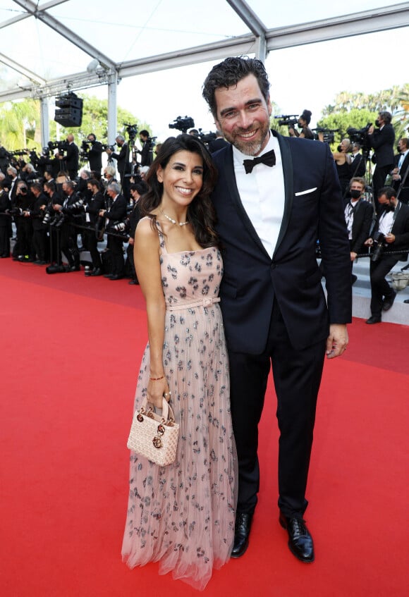 Reem Kherici et son mari Gilles Lemaire - Montée des marches du film " OSS 117 : Alerte rouge en Afrique Noire " lors du 74ème Festival International du Film de Cannes. Le 17 juillet 2021 © Borde-Jacovides-Moreau / Bestimage 