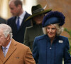 Le roi Charles III et Camilla Parker Bowles - La famille royale d'Angleterre au premier service de Noël à Sandringham depuis le décès de la reine Elizabeth II, le 25 décembre 2022.