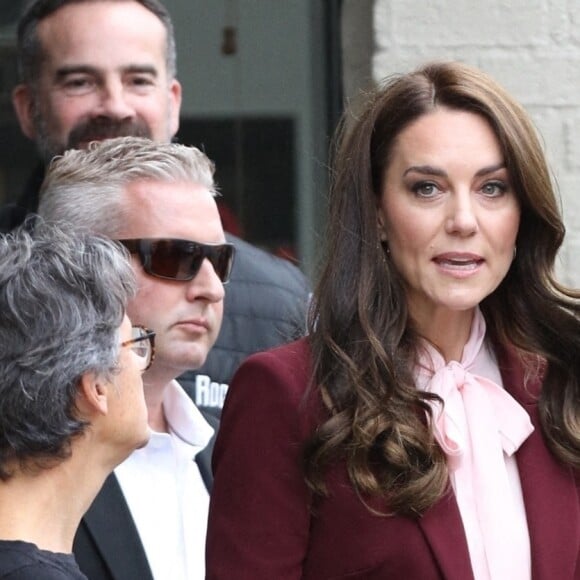 Le prince William, prince de Galles, et Catherine (Kate) Middleton, princesse de Galles, arrivent à Somerville, Massachusetts, États-Unis, le 1er décembre 2022, lors de leur visite officielle aux Etats-Unis. Le couple royal n'était plus venu aux Etats-Unis depuis 2014. 