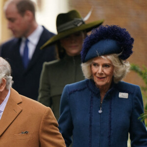 Charles III - La famille royale d'Angleterre assiste au service religieux de Noël à l'église St Mary Magdalene à Sandringham, Norfolk le 25 décembre 2022. 